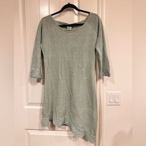EC Light Green asymmetrical Tunic with crocket  Trim size